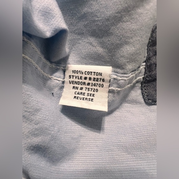 BKE Button-Up Men's Gray/Light Blue, Size XL - Picture 5 of 8